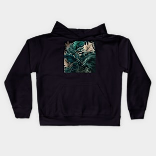 Dark palm print Kids Hoodie